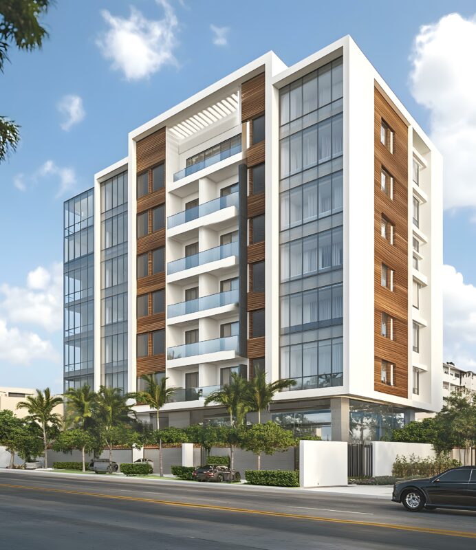 Modern Architectural Design Building With Balconies 692x800